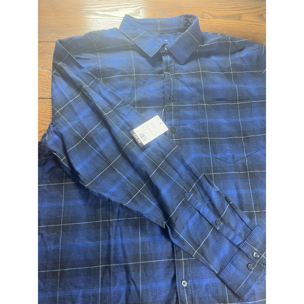 NEW Apt. 9 Men's Premier Stretch Untuck Fit Sz XXL Long Sleeve Flannel Shirt NWT